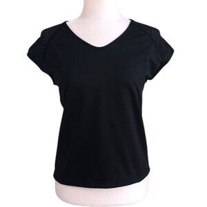 Champion Black Mesh Panel Training Top - L